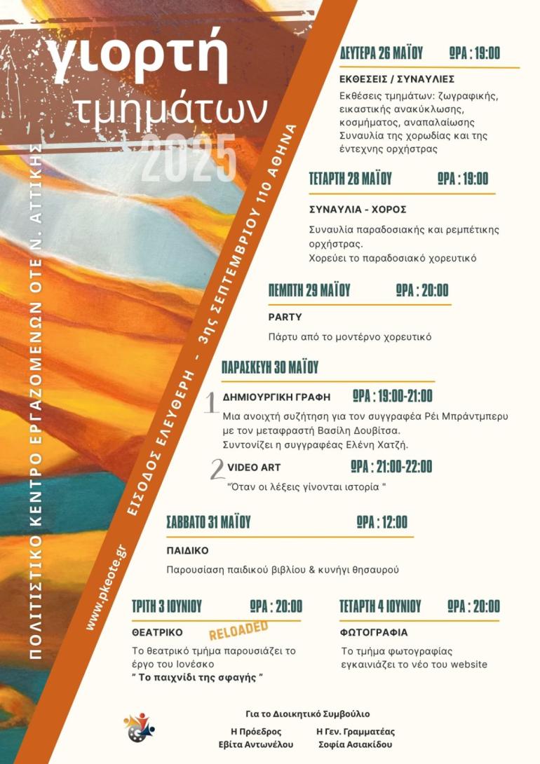 ΓΙΟΡΤΗ ΤΜΗΜΑΤΩΝ